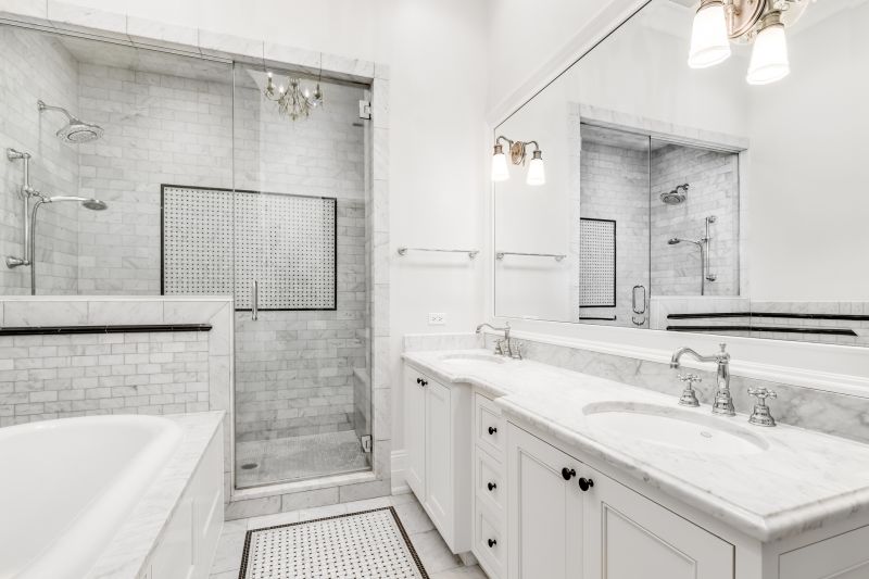 Spacious Walk-In Shower with Glass Doors